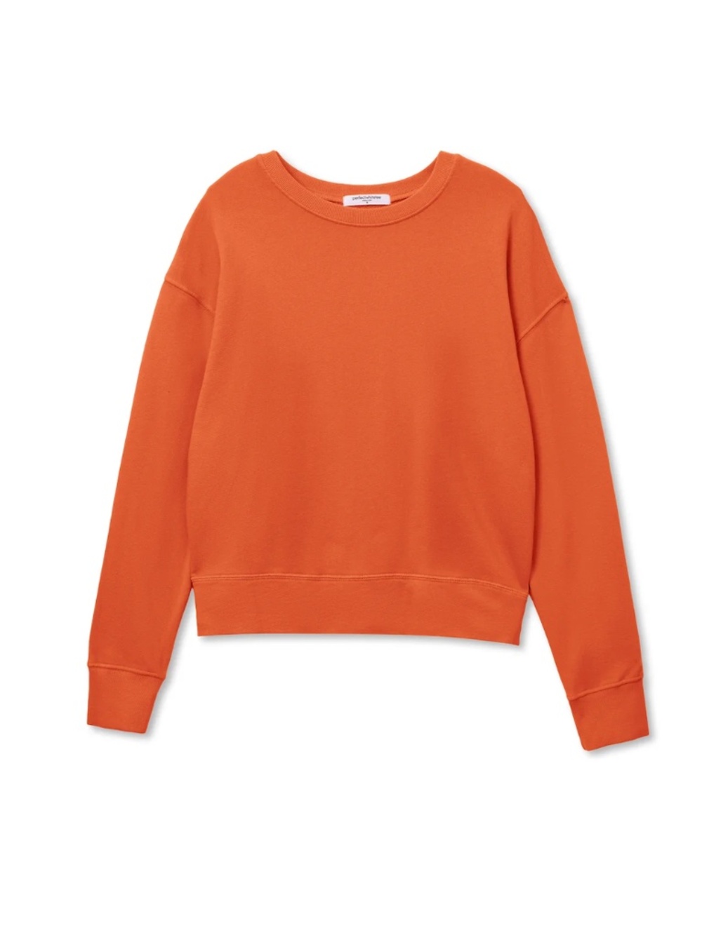 NWT- Perfect White Tee Tyler French Terry Crew Neck Sweatshirt Orange Sz Medium
